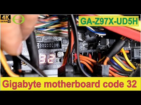 Gigabyte motherboard wont boot - post code 32 - how to get it to boot.