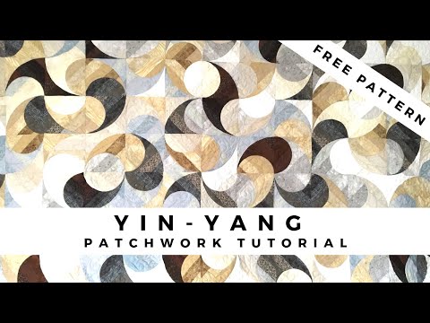 Yin Yang Patchwork Template Tutorial Free Coloring Download