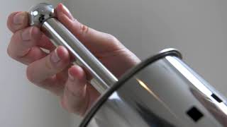 Tatkraft Shuttle Closed Toilet Brush Set Toilet Brush and Holder, Stainless Steel