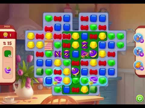 HomeScapes Level 3420 no boosters (17 moves)