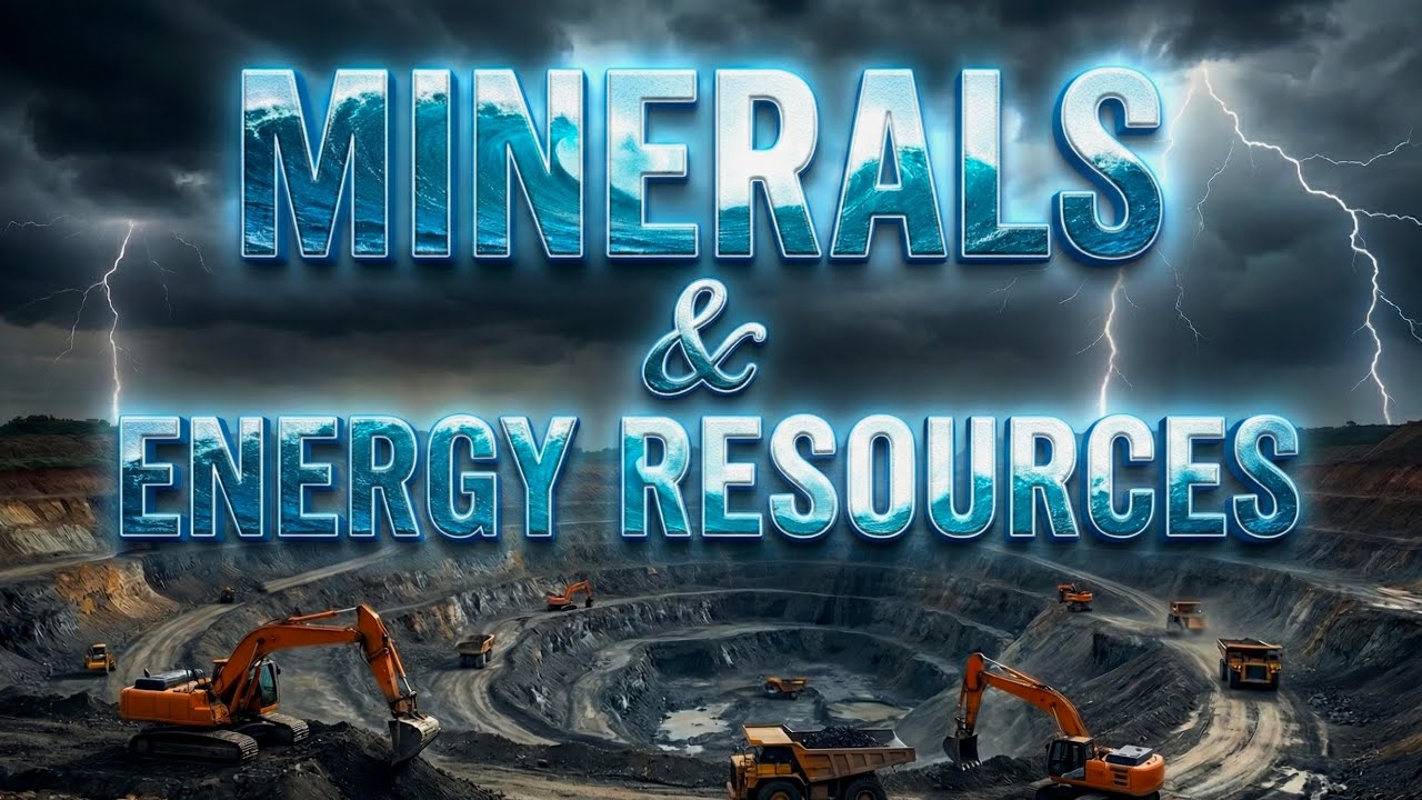 Thumbnail for Minerals and Energy Resources class 10 | Geography ch 5 animated one shot in 6 minutes