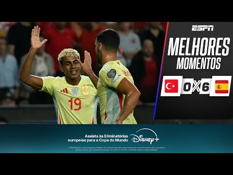 Gols e lances de Turquia x Espanha