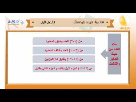الثاني الثانوي | الفصل الدراسي الأول 1438 | لغة عربية | تدريبات على الإستثناء