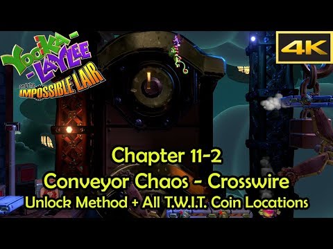 Chapter 11 - Conveyor Chaos - Crosswire Walkthrough [4k] - Yooka-Laylee and the Impossible Lair