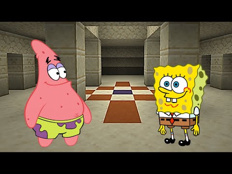 Spongebob and Patrick find a desert pyramid in Minecraft