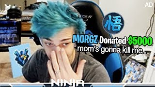 Donating $5000 to FORTNITE Streamers on Mom's Credit Card... (Ninja)