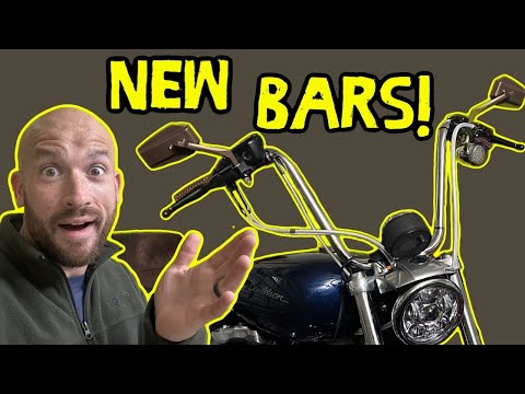 Mini Ape Hangers INSTALL on my Sportster XL883L - Burly Brand Mini Apes