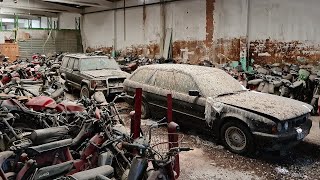 Abandoned BMW Dealership Tour - BMWs, Alfa Romeo, Jeep, NSU, Bikes...
