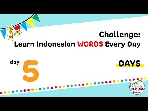 Days Vocabulary | Challenge: Learn Indonesian Words Every Day - Day 5