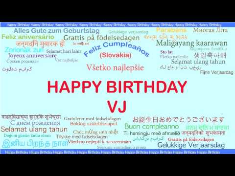 VJ   Languages Idiomas - Happy Birthday