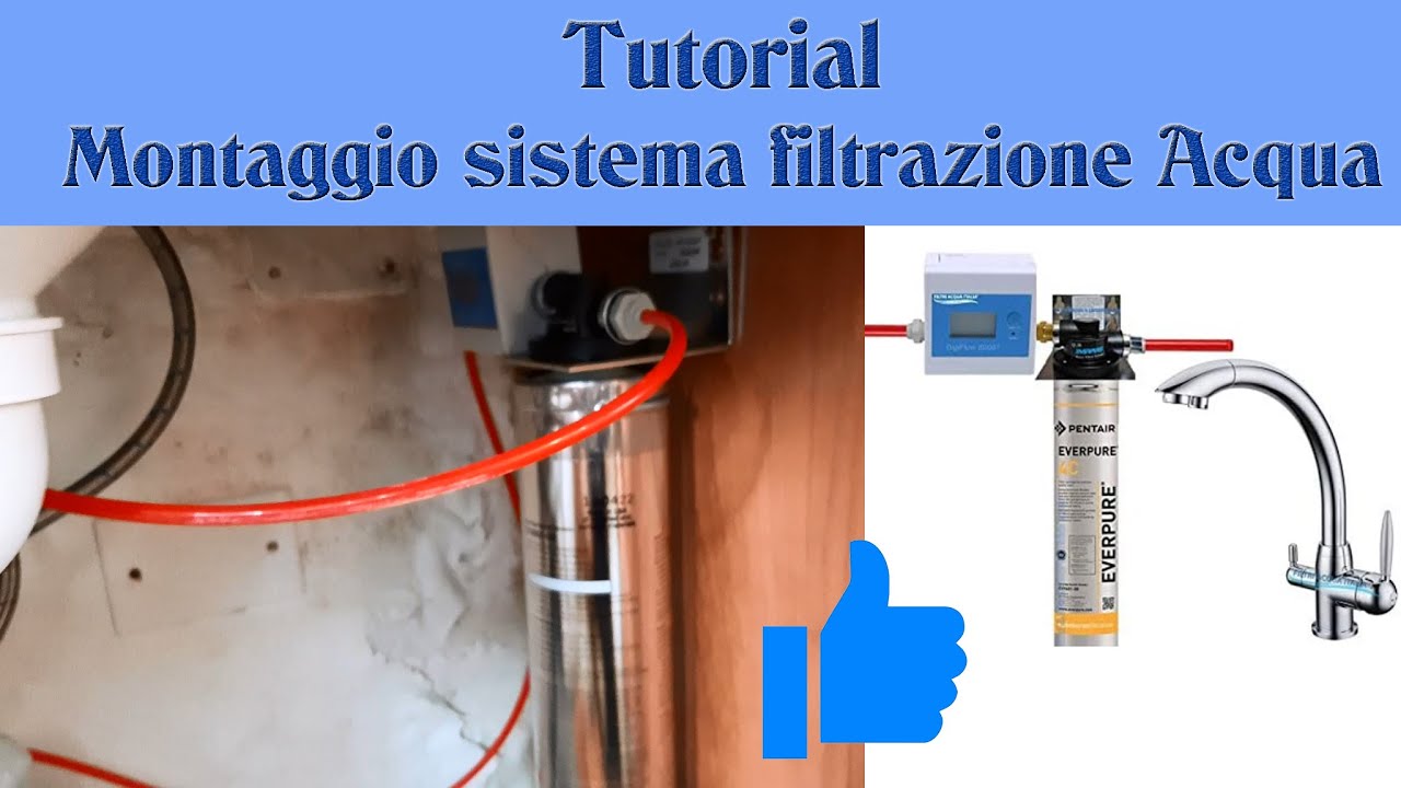 Montaggio sistema microfiltrazione dell' acqua con rubinetto a 3 vie - Tutorial