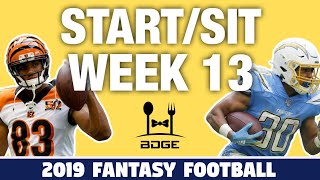 Week 13 Start Em' Sit Em' - Fantasy Football