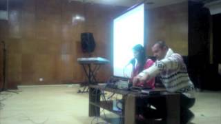 Rachel Row and KiNK improvisation at electroacoustic music workshop in Sofia