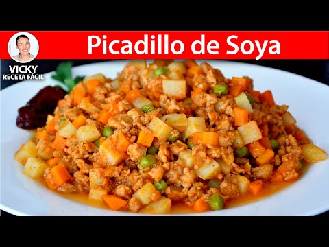 PICADILLO DE SOYA | #VickyRecetaFacil