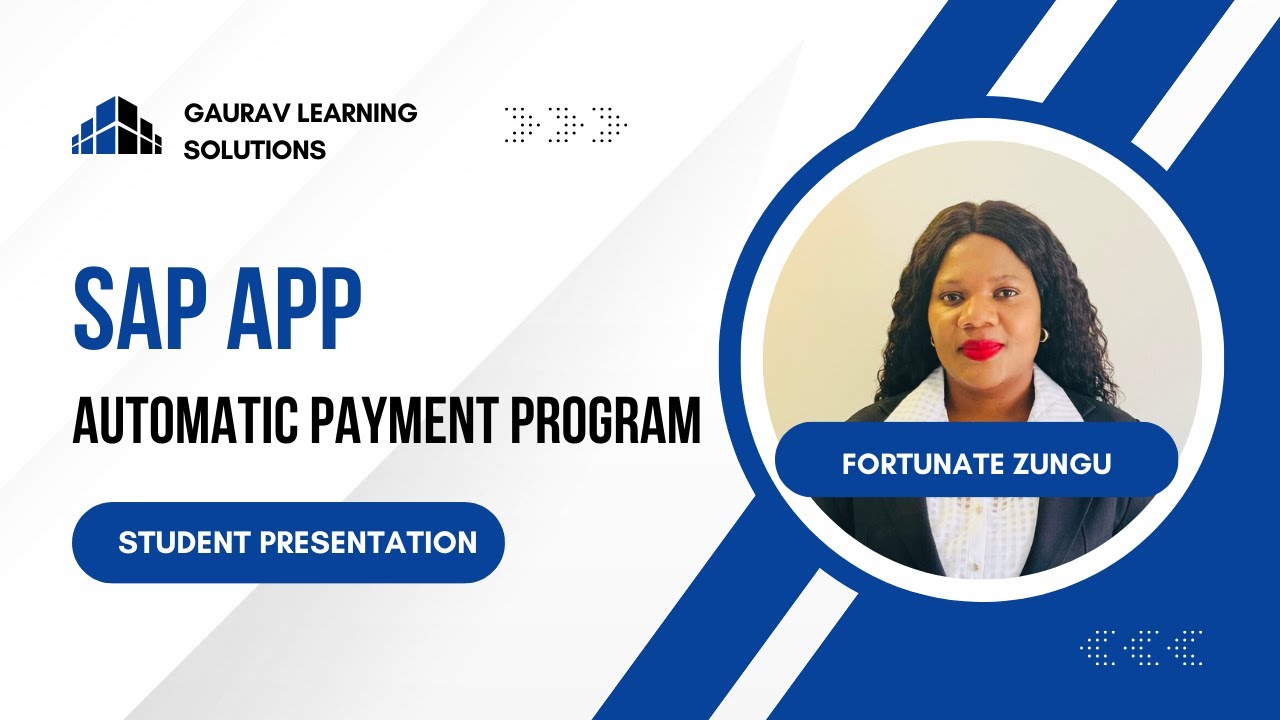 SAP APP Explained by Student | SAP Automatic Payment Program | SAP F110, FBZP