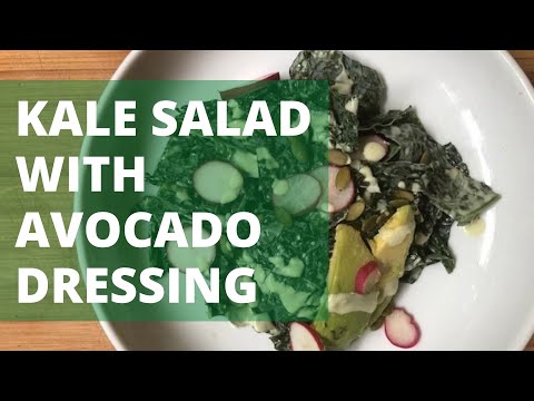 Kale Salad with Avocado Dressing