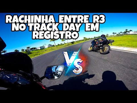 DUAS YAMAHA R3 TIRANDO UM RACHA NO TRACK DAY | LEO 2103