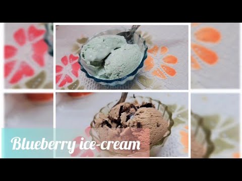 how to make chocolate ice cream & blueberry#icecream #recipe