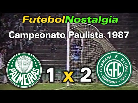 Palmeiras 1 x 2 Guarani - 01-04-1987 ( Campeonato Paulista )