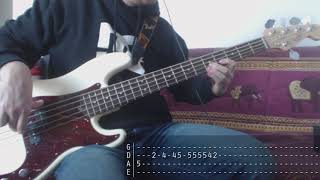 Tribute week to Dolores O&#39;Riordan - 02 - The Cranberries - Time Is Ticking Out [Bass Cover + Tab]