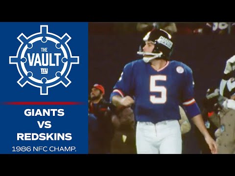 Giants Shut Out Washington 17-0 to Win NFC Championship (1986) | New York Giants Highlights