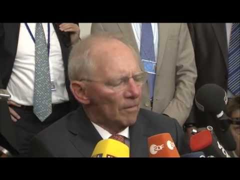 Wolfgang Schäuble vor dem Eurogruppen-Treffen am 11.07.2015