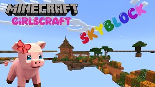 The CUTEST orange animal island in Minecraft Skyblock. GirlsCraft Ep5