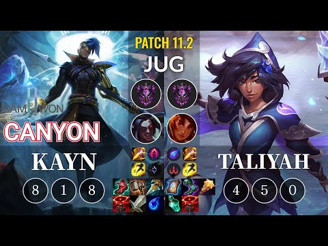 DWG Canyon Kayn vs Taliyah Jungle - KR Patch 11.2