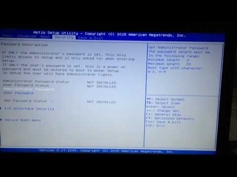 Aptio Utility Setup Problem
