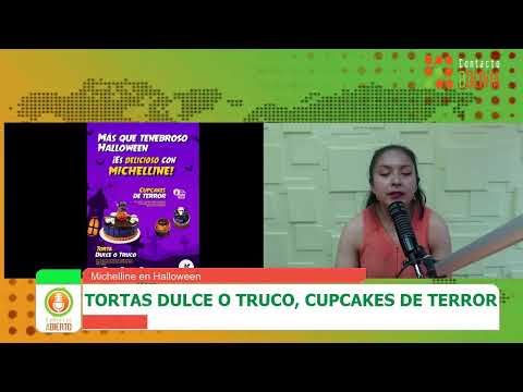 MICHELLINE EN HALLOWEEN. Ofrece Tortas dulce o truco y cupcakes de terror.
