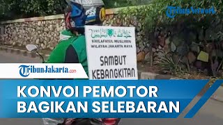 Viral Video Konvoi Motor Bawa Poster Khilafah Islamiyah di Jaktim, Sempat Bagi Selebaran ke Warga