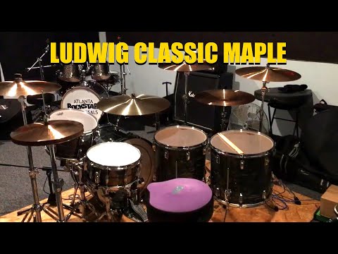 Rig run down Ludwig classic Maple 13/16/18/24 with a Black Beauty snare