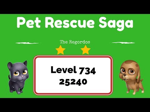 Pet Rescue Saga Level 734 25240 points No Boosters