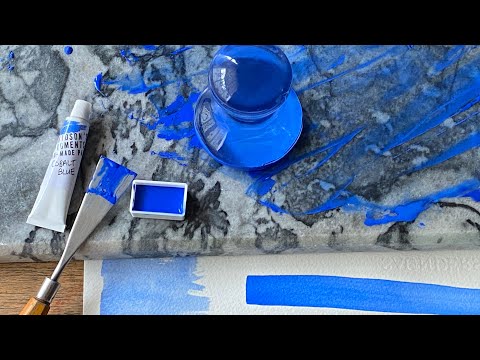 HOW TO Make HANDMADE WATERCOLOR PAINT for World Pigment Day! Watercolour Landscape Painting DEMO