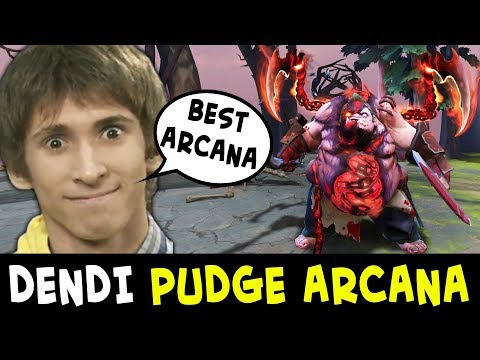 Dendi + PUDGE ARCANA first time — BEST mid Pudge in Dota