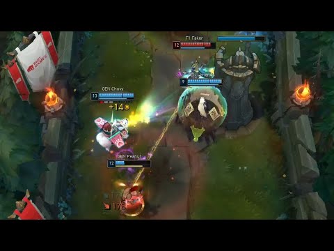 GEN vs T1 - Game1 | Peanut full hp was killed by Faker in the tower to the surprise of his teammates