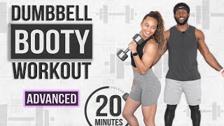 20 Minute Dumbbell Booty Workout (Advanced With Modifications)
