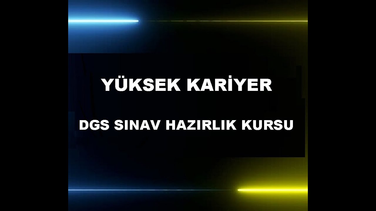 DGS DİKEY GEÇİŞ SINAVI HAZIRLIK TANITIM VİDEO