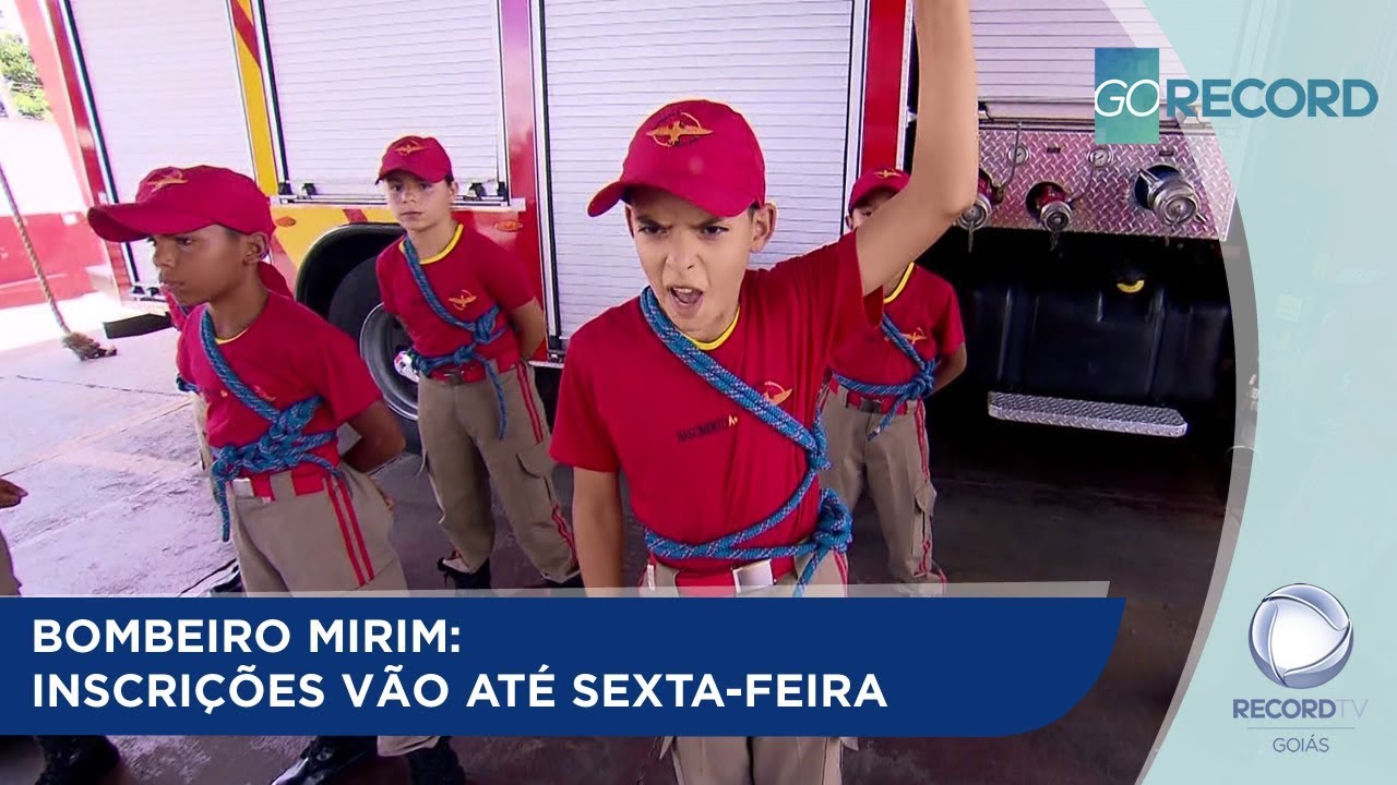 BOMBEIRO MIRIM: INSCRIÇÕES VÃO ATÉ SEXTA-FEIRA