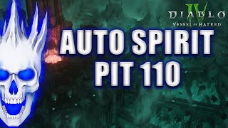 Auto Spirit Necro Pit 110 Clear | Diablo 4 Necromancer Season 6 Build #skulm #diablo4 #necromancer