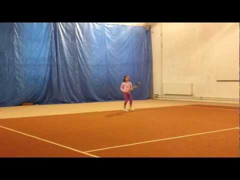 Daniela Datelova 8 year Tennis training Slovakia