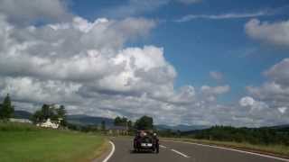 Driving Behind Austin 7 Sports Car On Road To Glenshee Perthshire Scotland