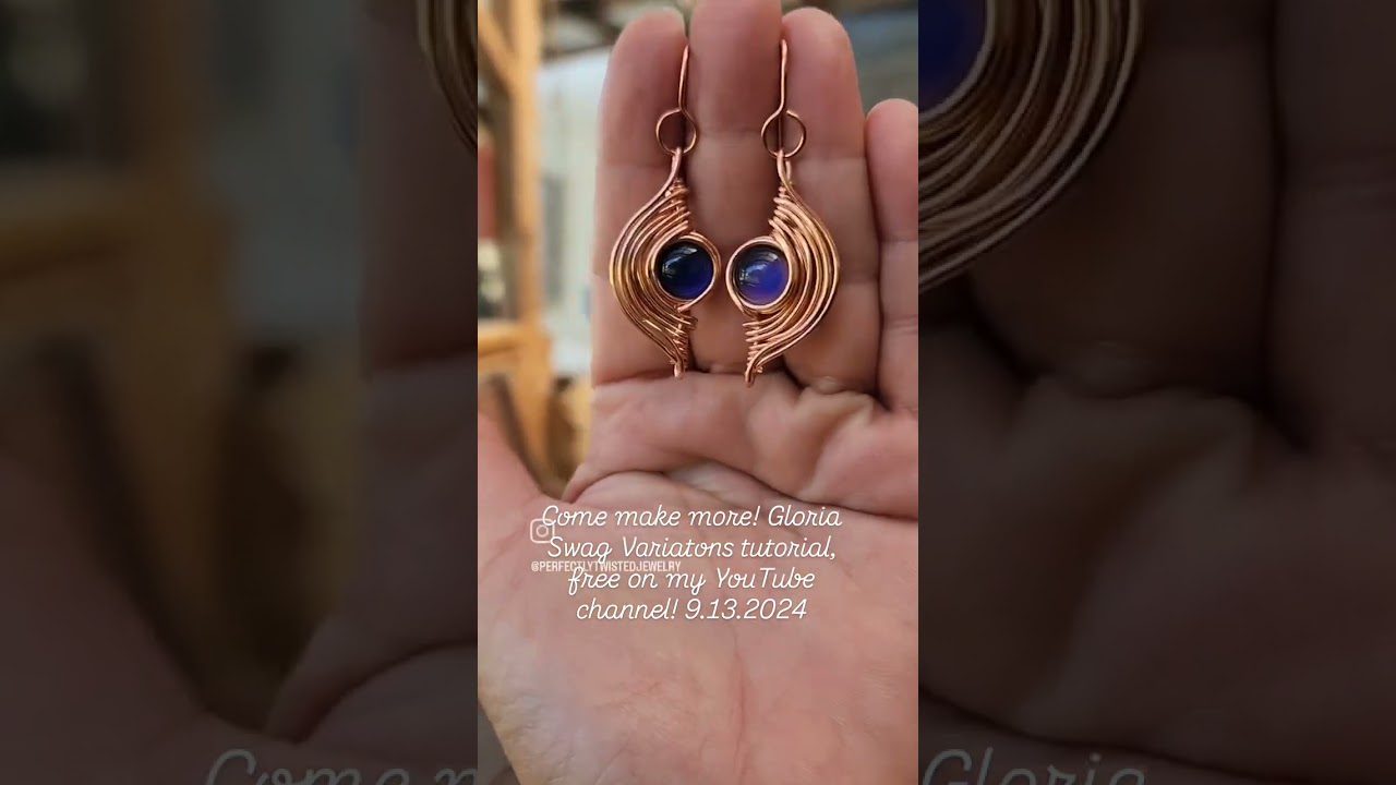 Make these gorgeous wire wrapped earrings! #diy #handmade #wirewrappedjewelry