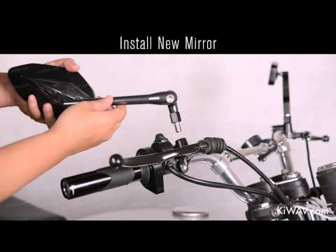How to install mirrors on a motorcycle - aftermarket mirrors with thread adapters