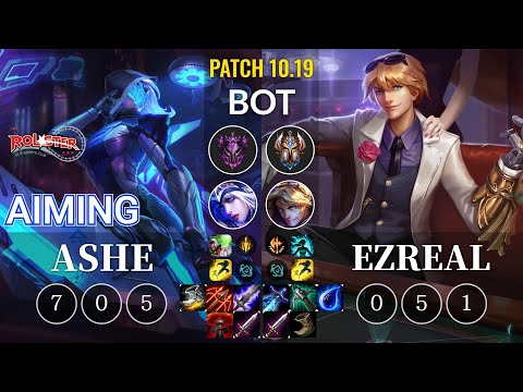 KT Aiming Ashe vs Ezreal Bot - KR Patch 10.19