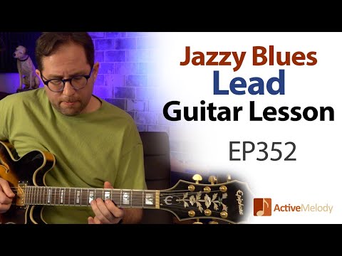 Add some jazz to your blues lead when improvising - Blues guitar lesson EP352