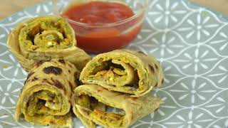 INDIAN BREAKFAST Paratha Roll Up | Quick Snack Recipe | Kids Lunch Box Recipe