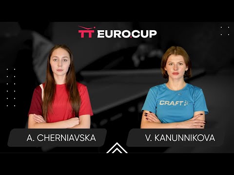 19:15 Alina Cherniavska - Vasylysa Kanunnikova 13.08.2025 TT Euro.Cup Women Ukraine Star. TABLE 3
