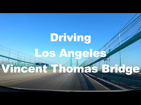 Driving Los Angeles-Vincent Thomas Bridge round trip