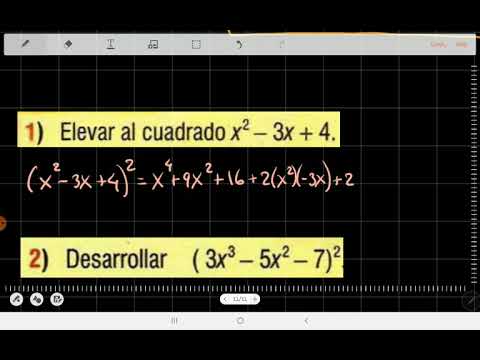 Productos notables - Cuadrado de un polinomio